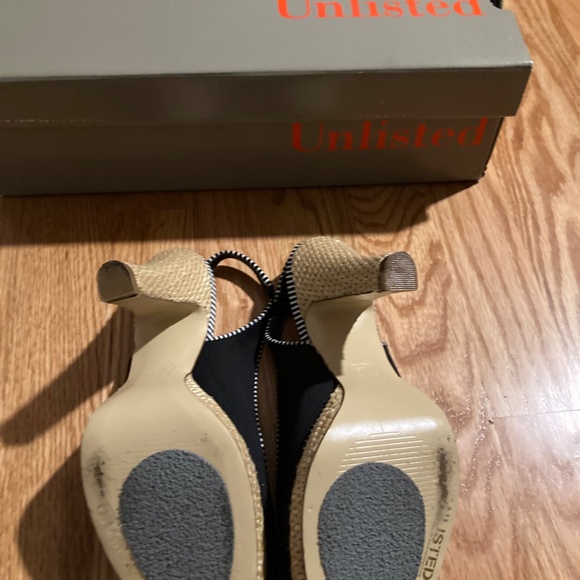 Unlisted Black Peep Toe Heels sz 8 - Picture 6 of 6